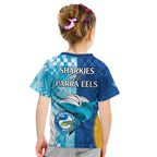 NRL Shark Combine Eels Rugby Kid T Shirt Sporty Style LT9