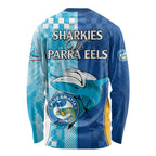 NRL Shark Combine Eels Rugby Long Sleeve Shirt Sporty Style LT9
