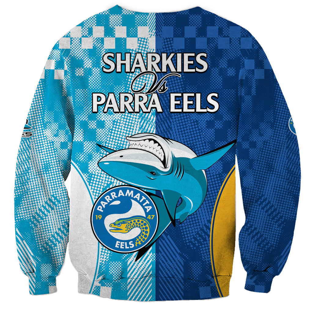 NRL Shark Combine Eels Rugby Sweatshirt Sporty Style LT9