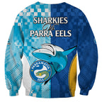 NRL Shark Combine Eels Rugby Sweatshirt Sporty Style LT9
