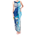NRL Shark Combine Eels Rugby Tank Maxi Dress Sporty Style LT9