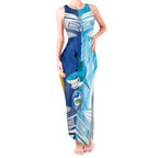 NRL Shark Combine Eels Rugby Tank Maxi Dress Sporty Style LT9