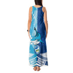 NRL Shark Combine Eels Rugby Tank Maxi Dress Sporty Style LT9