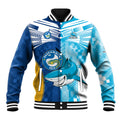 Custom NRL Shark Combine Eels Rugby Baseball Jacket Sporty Style LT9