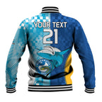 Custom NRL Shark Combine Eels Rugby Baseball Jacket Sporty Style LT9