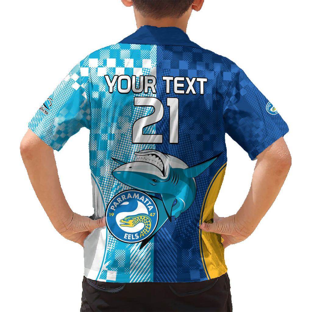 Custom NRL Shark Combine Eels Rugby Hawaiian Shirt Sporty Style LT9