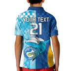 Custom NRL Shark Combine Eels Rugby Kid Polo Shirt Sporty Style LT9