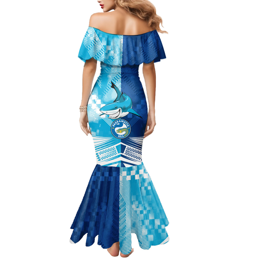 Custom NRL Shark Combine Eels Rugby Mermaid Dress Sporty Style LT9