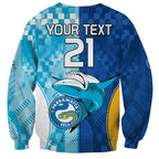 Custom NRL Shark Combine Eels Rugby Sweatshirt Sporty Style LT9