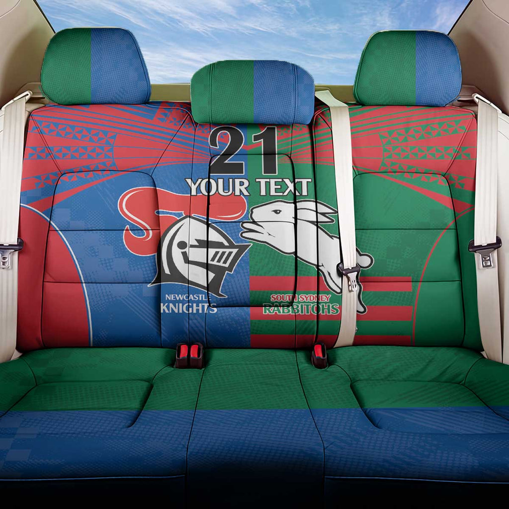 Custom Knights and Rabbitohs Rugby Back Car Seat Cover Sporty Style