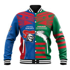 Custom Knights and Rabbitohs Rugby Baseball Jacket Sporty Style