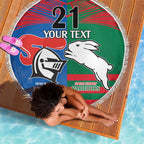 Custom Knights and Rabbitohs Rugby Beach Blanket Sporty Style