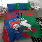 Custom Knights and Rabbitohs Rugby Bedding Set Sporty Style