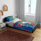 Custom Knights and Rabbitohs Rugby Bedding Set Sporty Style