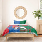 Custom Knights and Rabbitohs Rugby Bedding Set Sporty Style