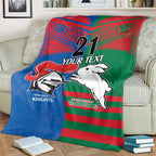 Custom Knights and Rabbitohs Rugby Blanket Sporty Style
