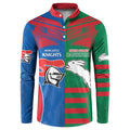 Custom Knights and Rabbitohs Rugby Button Sweatshirt Sporty Style