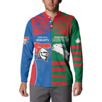 Custom Knights and Rabbitohs Rugby Button Sweatshirt Sporty Style