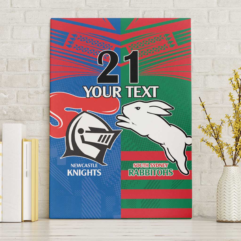 Custom Knights and Rabbitohs Rugby Canvas Wall Art Sporty Style
