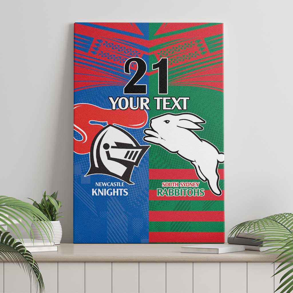 Custom Knights and Rabbitohs Rugby Canvas Wall Art Sporty Style