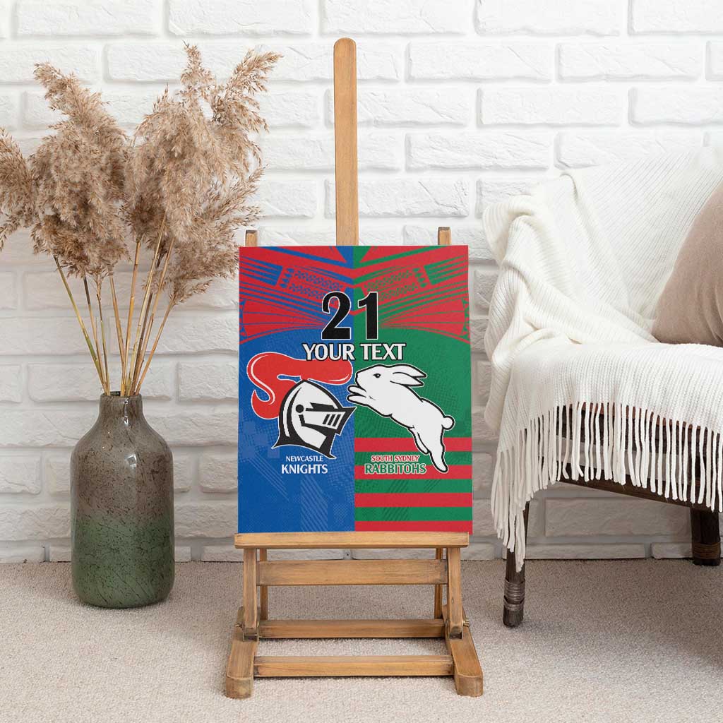 Custom Knights and Rabbitohs Rugby Canvas Wall Art Sporty Style