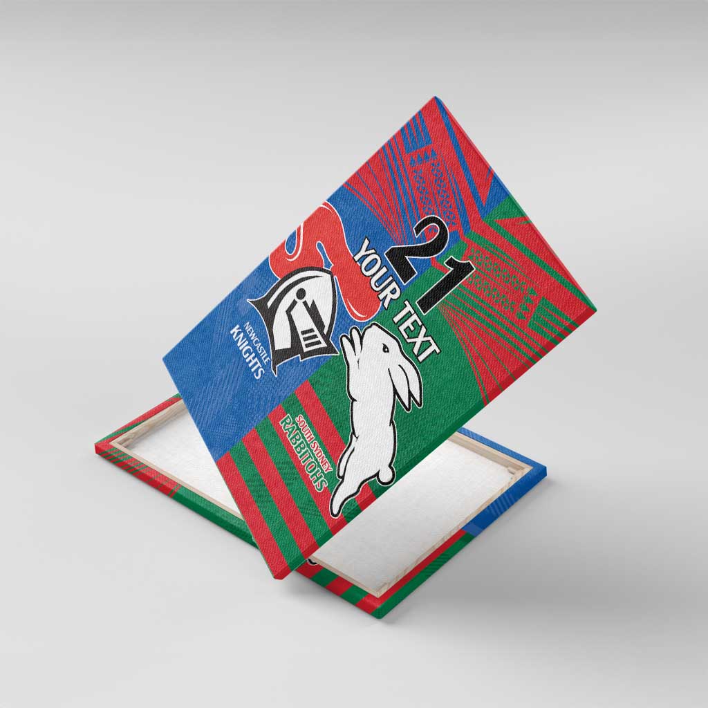 Custom Knights and Rabbitohs Rugby Canvas Wall Art Sporty Style