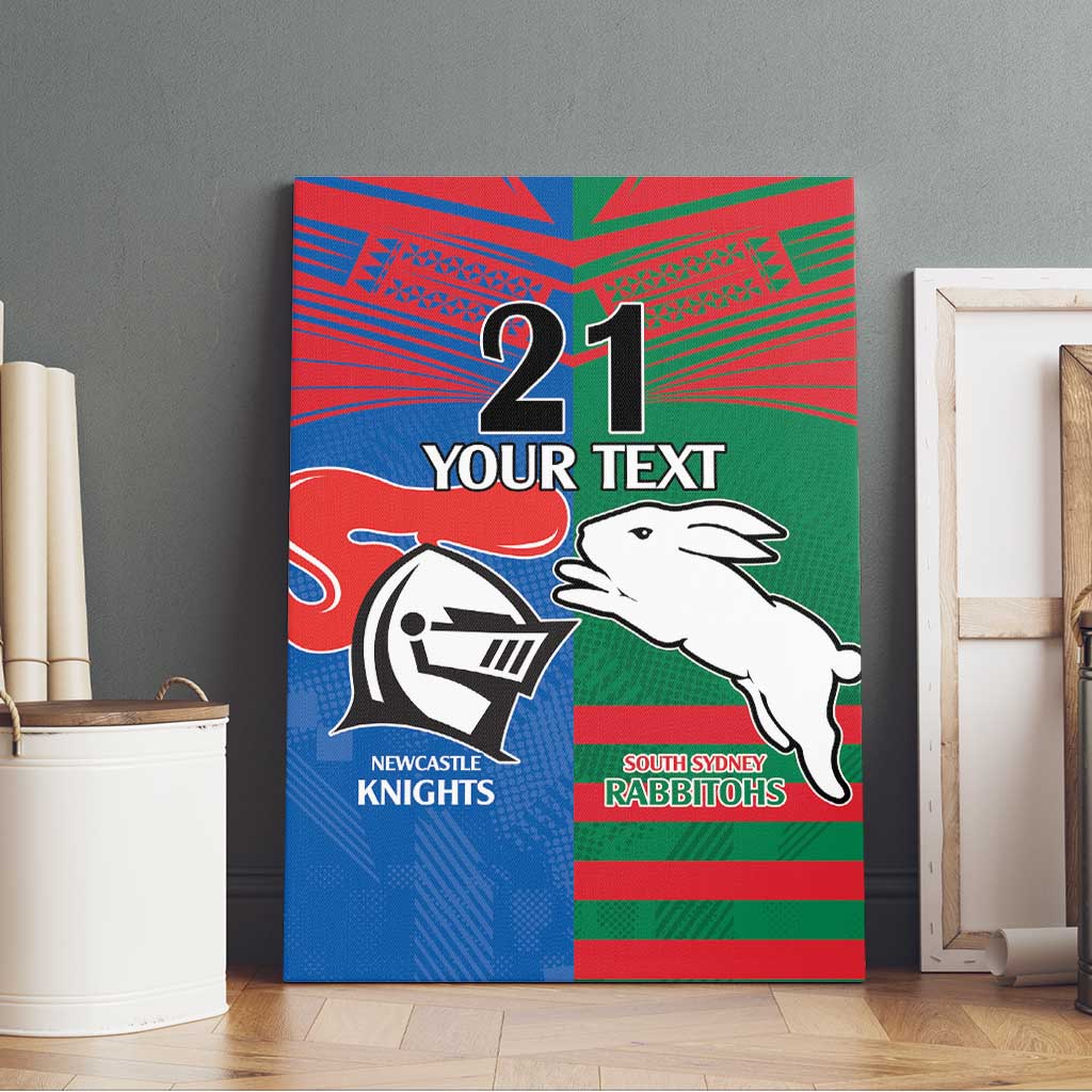 Custom Knights and Rabbitohs Rugby Canvas Wall Art Sporty Style