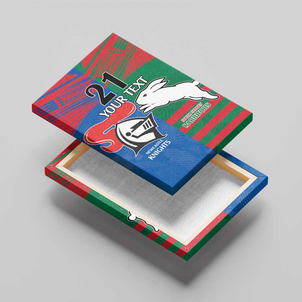 Custom Knights and Rabbitohs Rugby Canvas Wall Art Sporty Style