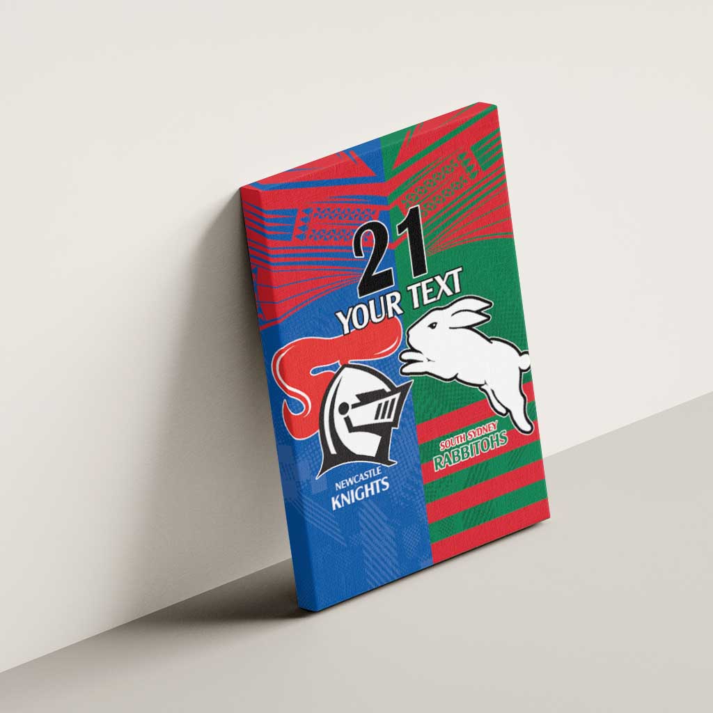 Custom Knights and Rabbitohs Rugby Canvas Wall Art Sporty Style