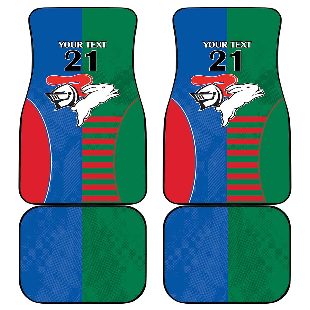 Custom Knights and Rabbitohs Rugby Car Mats Sporty Style