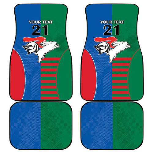 Custom Knights and Rabbitohs Rugby Car Mats Sporty Style
