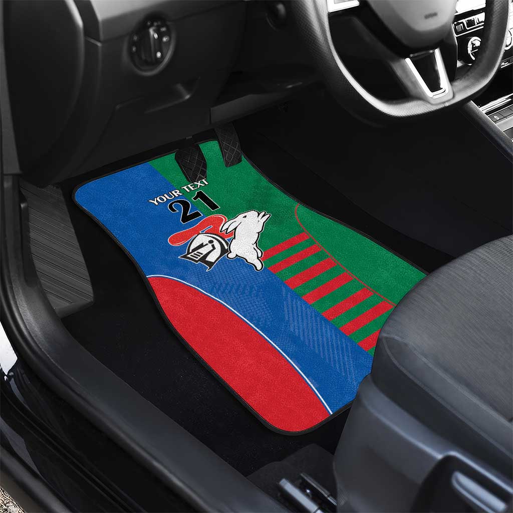 Custom Knights and Rabbitohs Rugby Car Mats Sporty Style