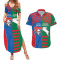 Custom Knights and Rabbitohs Rugby Couples Matching Summer Maxi Dress and Hawaiian Shirt Sporty Style