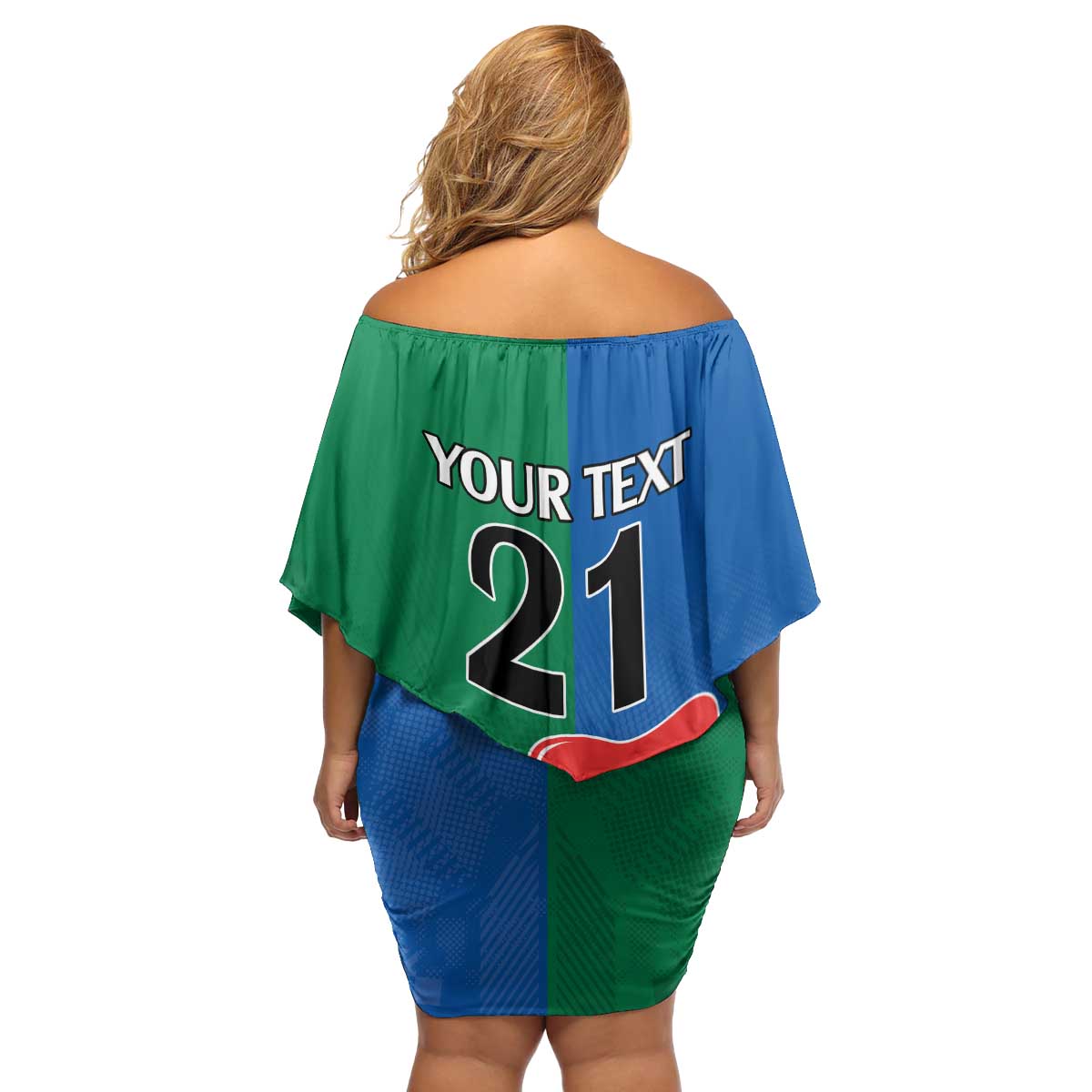 Custom Knights and Rabbitohs Rugby Family Matching Off Shoulder Short Dress and Hawaiian Shirt Sporty Style
