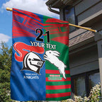 Custom Knights and Rabbitohs Rugby Garden Flag Sporty Style