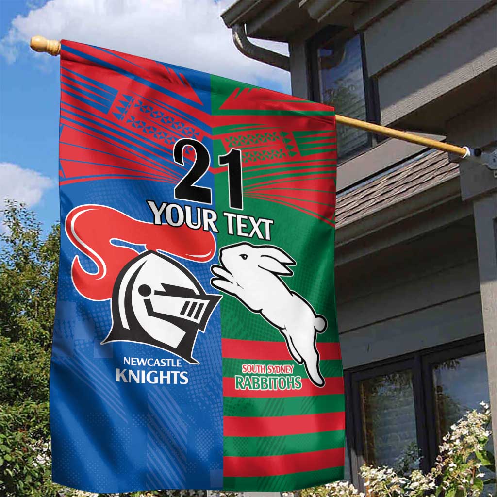 Custom Knights and Rabbitohs Rugby Garden Flag Sporty Style