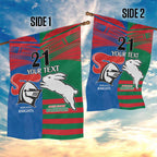 Custom Knights and Rabbitohs Rugby Garden Flag Sporty Style