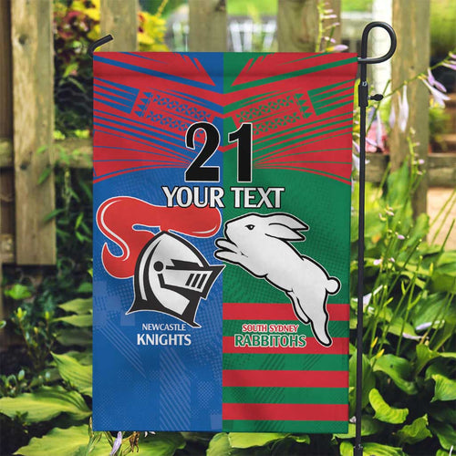 Custom Knights and Rabbitohs Rugby Garden Flag Sporty Style