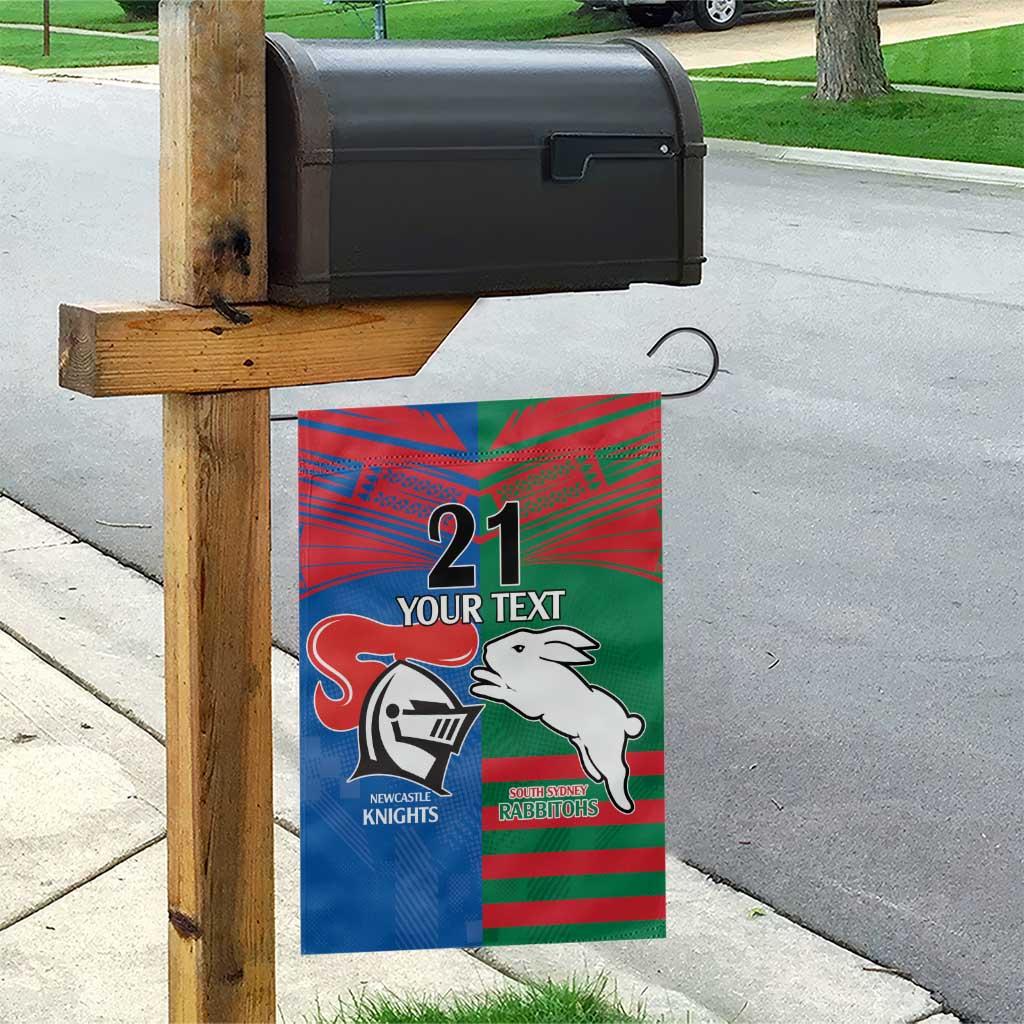 Custom Knights and Rabbitohs Rugby Garden Flag Sporty Style