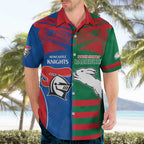 Custom Knights and Rabbitohs Rugby Hawaiian Shirt Sporty Style