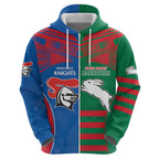 Custom Knights and Rabbitohs Rugby Hoodie Sporty Style