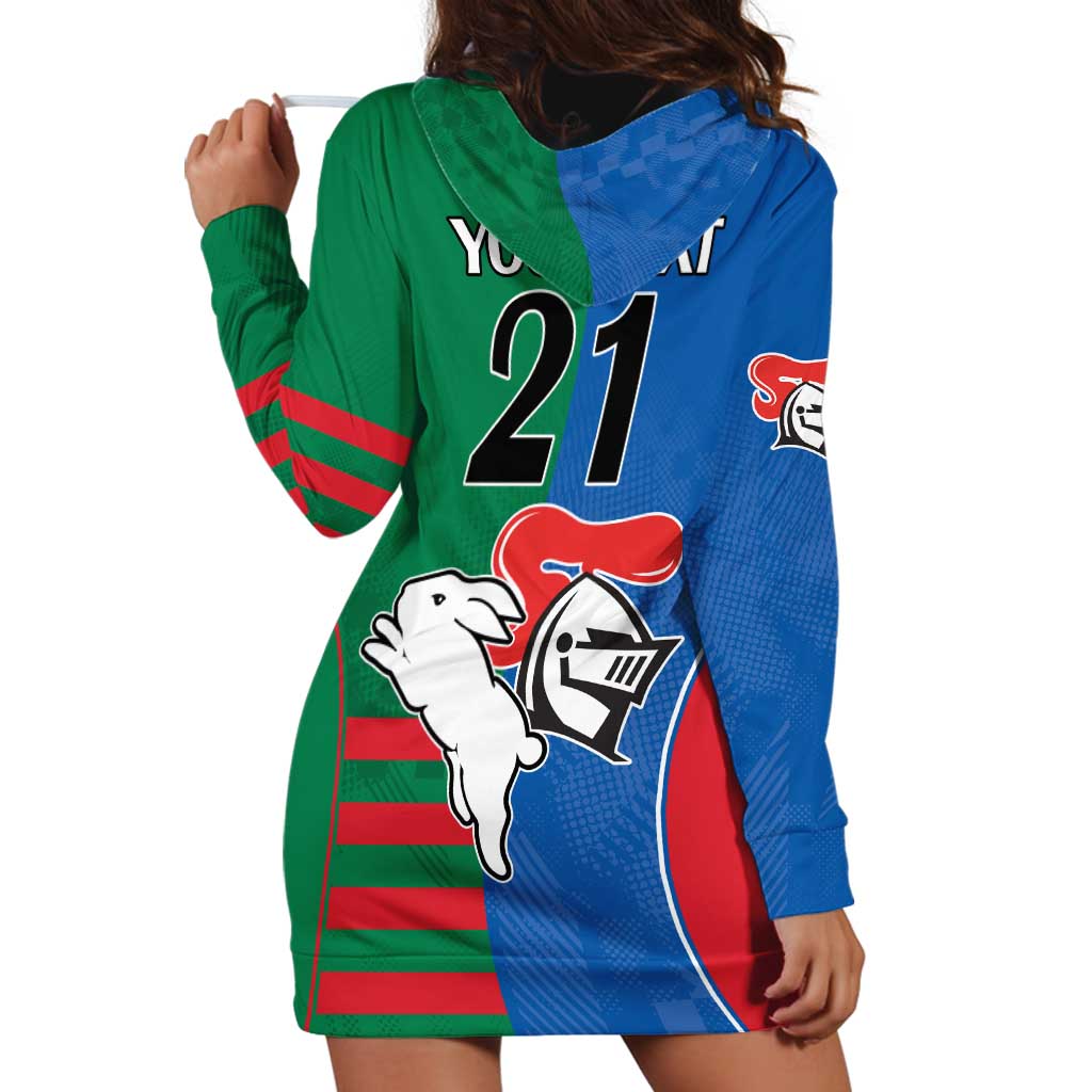 Custom Knights and Rabbitohs Rugby Hoodie Dress Sporty Style
