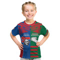 Custom Knights and Rabbitohs Rugby Kid T Shirt Sporty Style