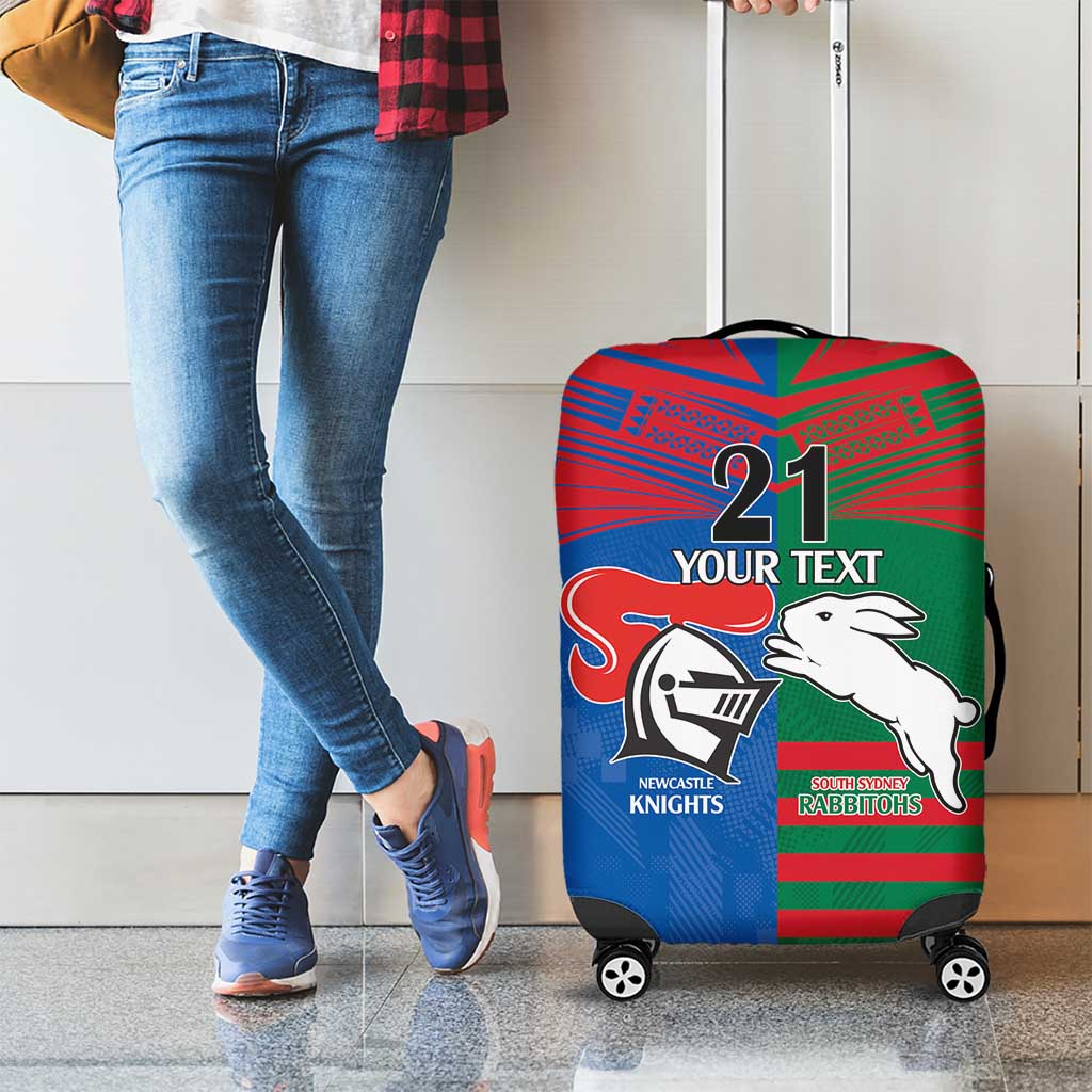 Custom Knights and Rabbitohs Rugby Luggage Cover Sporty Style