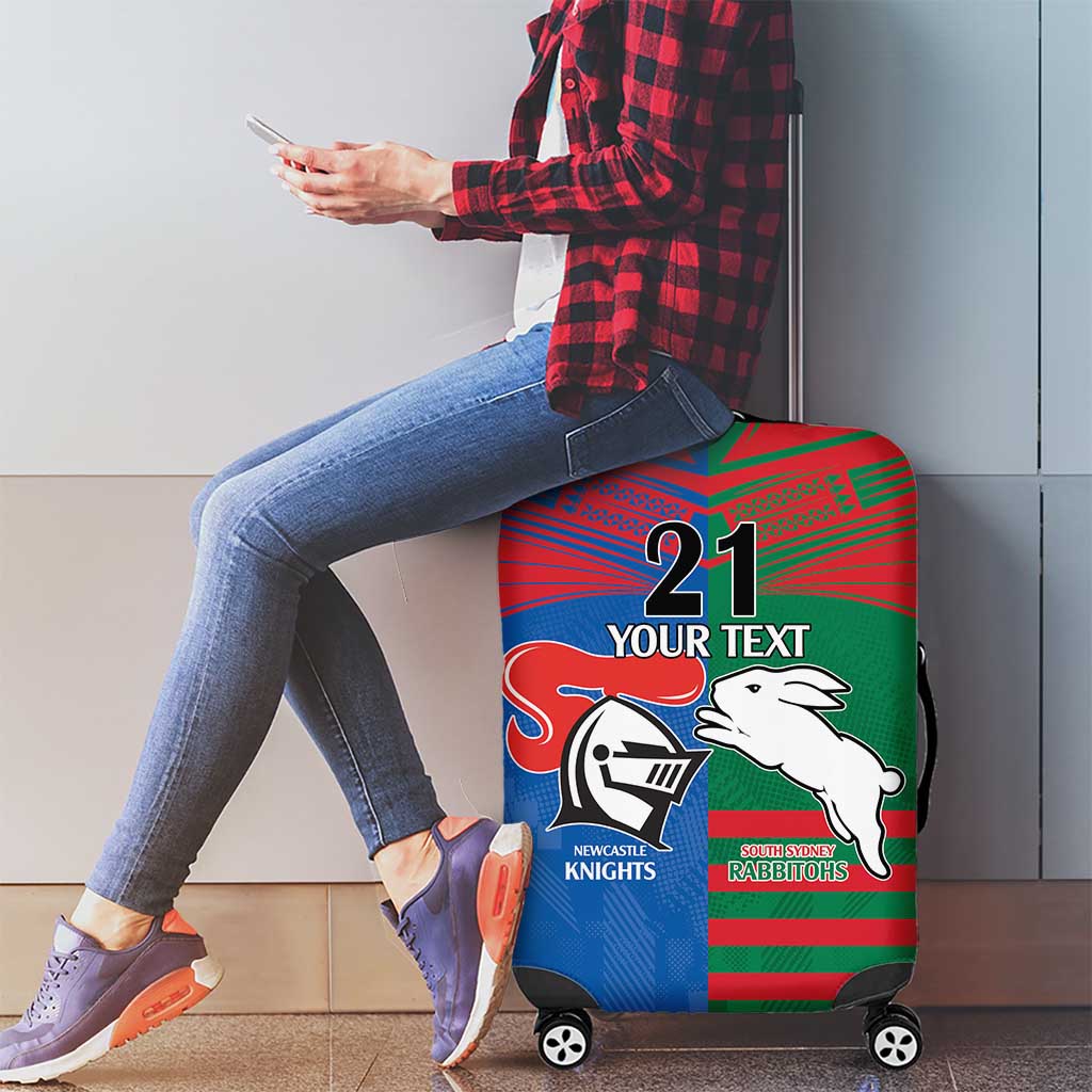 Custom Knights and Rabbitohs Rugby Luggage Cover Sporty Style