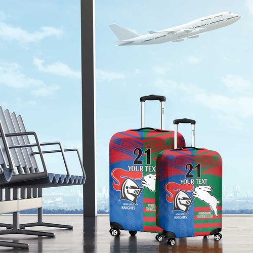 Custom Knights and Rabbitohs Rugby Luggage Cover Sporty Style