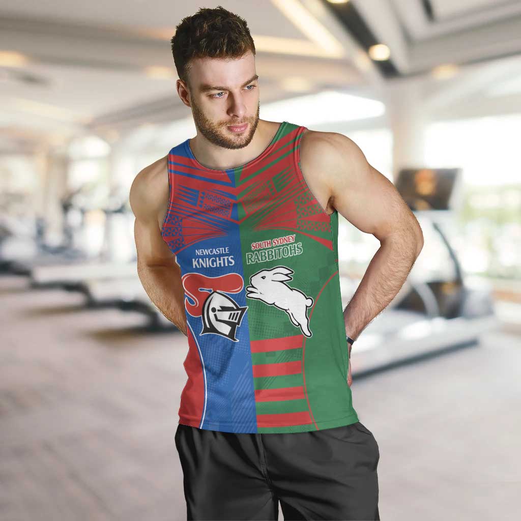 Custom Knights and Rabbitohs Rugby Men Tank Top Sporty Style