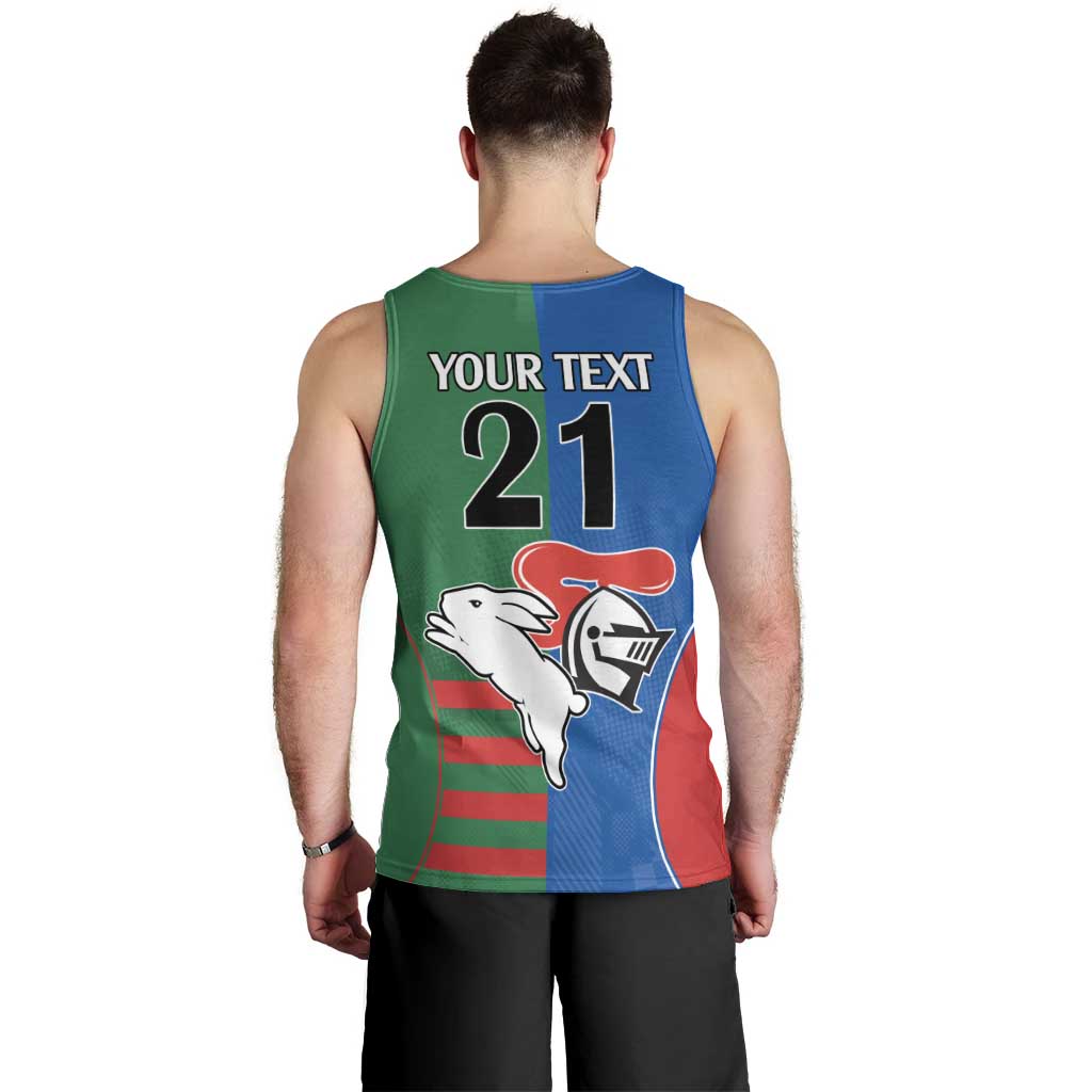 Custom Knights and Rabbitohs Rugby Men Tank Top Sporty Style