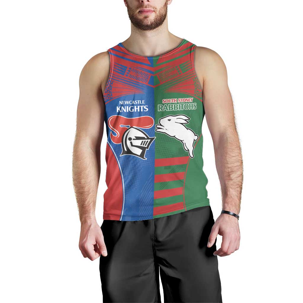 Custom Knights and Rabbitohs Rugby Men Tank Top Sporty Style