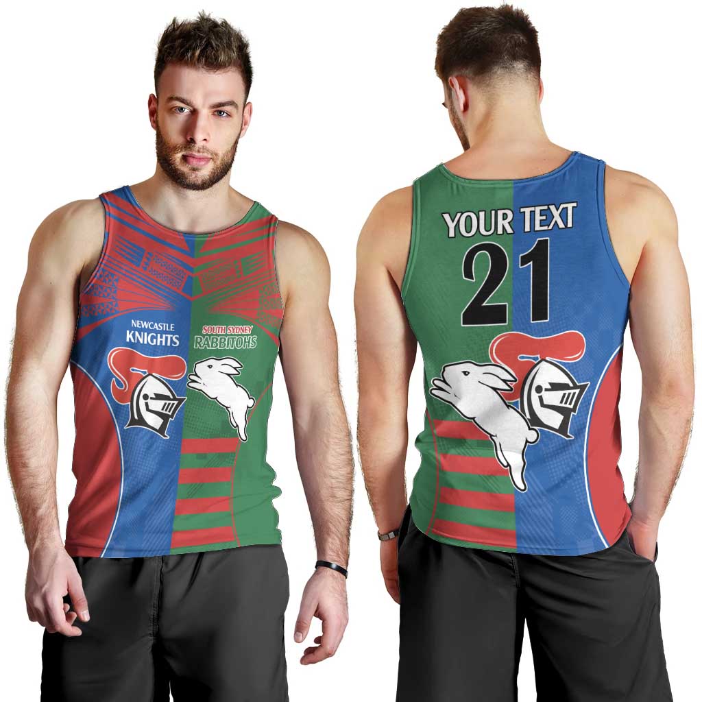 Custom Knights and Rabbitohs Rugby Men Tank Top Sporty Style
